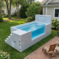 Piscine hors sol préfabriquée contemporaine avec coque modulaire en fibre de verre pour jardin extérieur, spa domestique, unité de bain à remous – Offre Spéciale