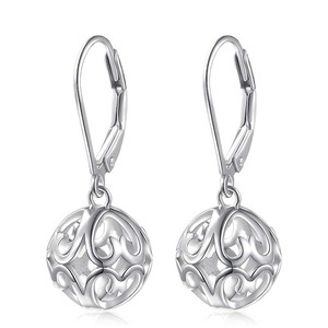Orecchini pendenti geometrici a goccia per donna, design testurizzato, orecchini pendenti alla moda per uso quotidiano, gioielli all'ingrosso - Product Image 2