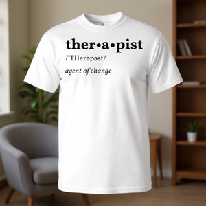 T-shirt Therapist Agent Of Change, girocollo bianco, taglia unisex per adulti - Product Image 3