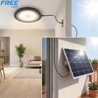 Lampu Plafon Tenaga Surya Tahan Air dengan Remote Control Lampu LED Hemat Energi untuk Penerangan Dalam Ruangan Rumah