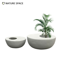 Grand pot de fleurs en fibre de verre de style européen rétro, décoration de jardin et de maison, écologique, durable, couleur personnalisée, emballage en carton