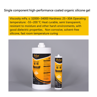 EXLUB 719 Adhésif silicone organique monocomposant en tube transparent, mastic ignifuge pour composants électroniques