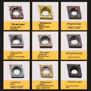 Pastilha de Torneamento Externo CCMT097308 de Metal Duro com Diamante de 80 Graus e Furo, Revestida com Nitreto de Titânio, Dureza HRC20-60 - Product Image 5