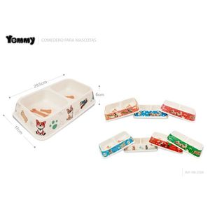 Ciotola per animali Yommy 30x16.5cm a doppio scomparto per cani e gatti - Product Image 4