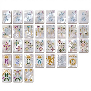 In Stock Wholesale Travel Engraved Acrylic Luxury 160 <b>Set</b> New America <b>Mahjong</b> Tiles - Product Image 2