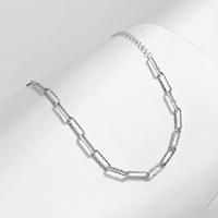 Bijoux de mode pour femmes accessoires féminins 925 argent Sterling irrégulière ondulée serrure à la mode marteau Texture chaîne Bracelets