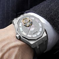 AESOP Luxus Full Diamond Business Herren uhr Tourbillon Uhrwerk mechanisches Handbuch Edelstahl Saphir Full Star Design