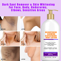 Ensemble de soins de la peau en marque privée, sérum éclaircissant, correcteur de taches brunes, crème éclaircissante, lotion corporelle blanchissante