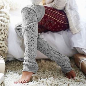 Calentadores de Piernas Tejidos con Cable para Mujer y Niña, de Invierno, Color Sólido, de Ganchillo, Térmicos, Tipo Botín - Product Image 2