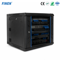 En stock, armoire réseau murale mini de différentes tailles, CE ISO SPCC, 19 pouces, standard OEM ODM, pour salle de serveur/centre de données, à ouverture arrière