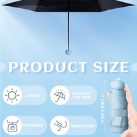 Parapluie de poche mini pliable 5 sections promotionnel personnalisé avec logo imprimé, protection UV, vente en gros à prix abordable