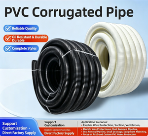 Tubería Corrugada de PVC Flexible para Cableado Eléctrico, Retardante de Llama, Impermeable, para Protección de Cables en Interiores y Exteriores - Product Image 4