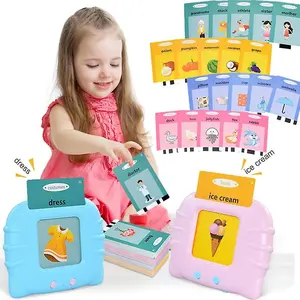 Sprechende Karteikarten Lernspiel zeug rosa sprechende Karteikarten Lernspiel zeug für Kleinkinder Montessori Toy Flash Card für Alter 2 3 4 5 6