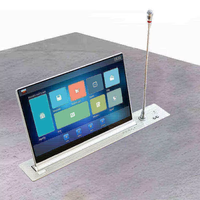 Système de conférence sans papier avec élévateur de moniteur de bureau caché, écran tactile, élévateur de moniteur LCD de bureau avec microphone intégré