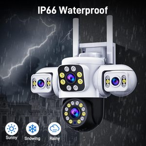 Levofast ba ống kính an ninh máy ảnh ngoài trời 360 ° viewptz Dome <span class=keywords><strong>Camera</strong></span> hdwifi <span class=keywords><strong>IP</strong></span> an ninh CCTV PIR con người phát hiện mạng Pin - Product Image 4