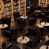 Ensemble de banquettes et tables commerciales multi-scènes - Design de luxe léger pour bar à whisky, salon de cigares, café et salon de thé au lait