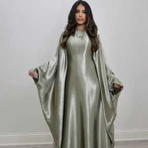 LE DUO Abaya Dubai, Vestido Musulmán de Satén Premium, Elegante y Modesto para Bodas, Oraciones y Ocasiones Formales - Product Image 1