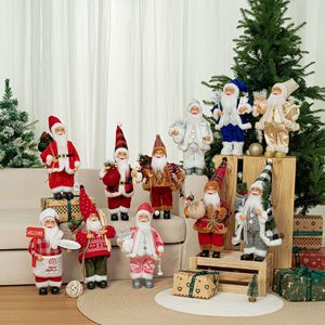 Décorations de Noël Père Noël de 30 cm, figurine de Noël debout de 12 pouces avec sac de cadeaux, décoration de Noël du Nouvel An, décoration de table Père Noël - Product Image 1