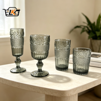 Vente en gros de gobelets en verre borosilicate sans plomb, style moderne vintage - Verres de qualité supérieure, résistants à la chaleur, lavables au lave-vaisselle