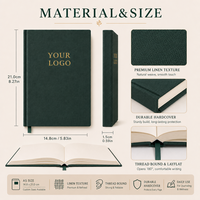 Diario de Bienestar Personalizado, Tapa Dura de Tela, Planificador de Autocuidado, Cuaderno con Estampado en Relieve para Objetivos Diarios de Salud, 100 Hojas