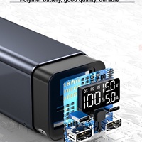Batterie externe portable personnalisée PD65W 100W haute capacité 20000mAh pour ordinateur portable et téléphone, charge rapide, batterie Li-polymère, alliage d'aluminium