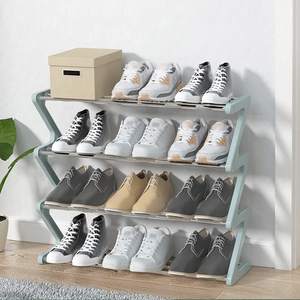 Portaoggetti in metallo per scarpiera 8-10 paia a forma di Z 3 livelli per scarpiera impilabile Organizer - Product Image 4