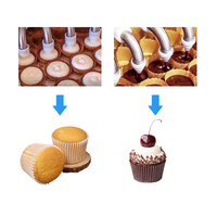 Máquina automática para hacer pasteles, máquina dispensadora de magdalenas