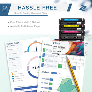 Cartouche de toner couleur <span class=keywords><strong>Zeco</strong></span> pour HP 410A CF410A, compatible avec les cartouches de toner HP de qualité supérieure - Product Image 3