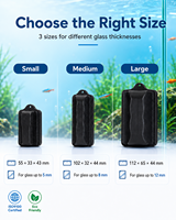 Nettoyeur magnétique pour aquarium, sans angle mort, conception flottante, outil résistant aux rayures, OEM/ODM, respectueux de l'environnement