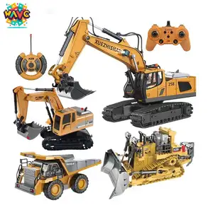 万成畅销书列表遥控挖掘机玩具压铸玩具Rc无线电控制液压车Jcb玩具反铲装载机