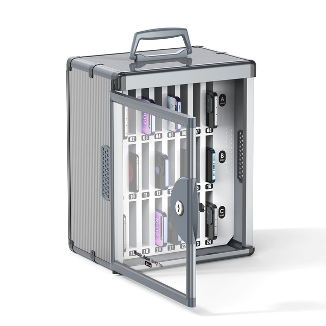 Glosen 24/36-compartment Wall-mounted Phone Storage Box Phone Lock Box Phone Organizer Suitable for Schools or Conference Rooms