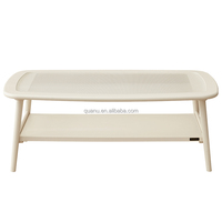 670271 Qunau prix de gros conception simple facile à nettoyer ensemble de table basse en verre moderne pour salon