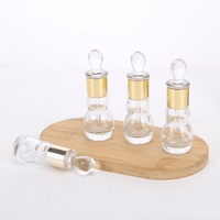 Flacon compte-gouttes de luxe pour huiles essentielles 6ml 12ml, flacon en verre transparent, portable en forme de gourde, vente en gros Dubaï