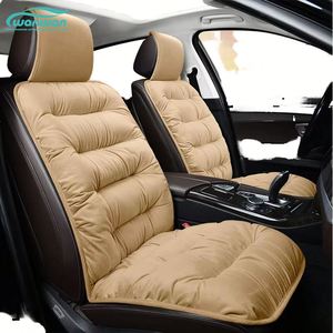 Wanwan Universal Winter Heated Cotton Fluffy Short Plush Luxury Medium Firmness Seat <b>Cushions</b> Fuzzy Car Interior Warm Backrest - Product Image 1