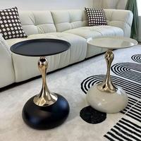 Internet-Bestseller Schmaler Couchtisch Sofa-Beistelltisch Italienischer Stil Leichter Luxus Moderner Kleiner Runder Tisch