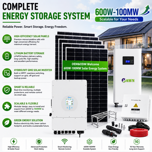 ระบบพลังงานแสงอาทิตย์แบบโมโนคริสตัลไลน์สำหรับใช้ในบ้าน ขนาด 5kw 8kw 10kw 15kw 20kw 30kw ระบบออฟกริด พร้อมระบบกักเก็บพลังงาน รุ่น DL-HSS8KW 8kw ระบบไฮบริดพลังงานแสงอาทิตย์ - Product Image 1