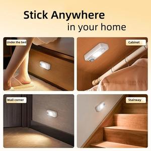 Luces LED con Sensor de Movimiento, Recargables, Inalámbricas, Ahorro de Energía, para Armario, Cajón, Estante, Debajo del Armario - Product Image 5