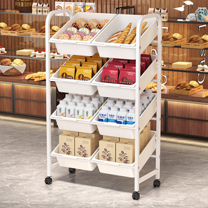 Organisateur de rangement pour jouets blanc à 3 niveaux avec 9 bacs et roulettes pour la chambre des enfants - Product Image 2