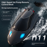 Bateau de course aquatique électrique RC Turbojet haute vitesse FY011, refroidi par eau, en plastique, longue autonomie, avec fonction de réinitialisation en cas de capotage, télécommande 150M