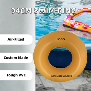 कस्टम 94 सेमी पीले <span class=keywords><strong>pvc</strong></span> inflatable तैरने वाली रिंग-लोगो मुद्रित पूल फ्लोट ट्यूब वयस्क ग्रीष्मकालीन पार्टी के लिए - Product Image 2