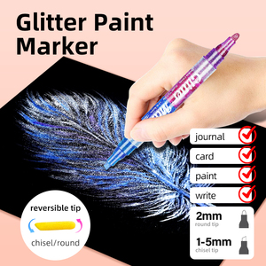 <span class=keywords><strong>Pennarelli</strong></span> Glitterati a Basso MOQ, Permanenti ed Ecologici, Metallici e Brillanti con Punta Fine per Arte Fai-da-Te - Product Image 3