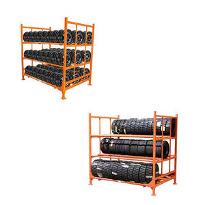 Heavy duty warehouse system metal Steel Stacker Truck Tire Storage rack Warehouse Tire display rack