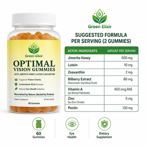 Clarity Vision Gummies Jimerito Miel Lutéine Zéaxanthine Compléments à base de plantes pour la santé oculaire, la relaxation corporelle et le soulagement du <span class=keywords><strong>stress</strong></span> - Product Image 2