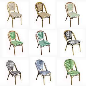 ชุดโต๊ะเก้าอี้หวายโลหะสไตล์ฝรั่งเศส ทนทานต่อสภาพอากาศ สำหรับรับประทานอาหารกลางแจ้ง รองรับ 6 ที่นั่ง ขนาดมาตรฐาน - Product Image 2