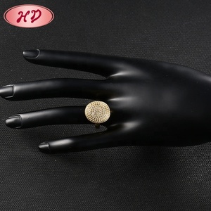 2019 Neuestes Design 18 Karat Gold gefüllter Zirkon Finger Schmuck <span class=keywords><strong>Ring</strong></span> Frauen verstellbarer <span class=keywords><strong>Ring</strong></span> Gold Paar Verlobung sring - Product Image 3