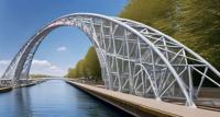 Pont en acier Q235/Q345 pour projets de transport, structure métallique légère soudée et cintrée, à faible teneur en carbone, galvanisée à chaud, fabriqué en Chine