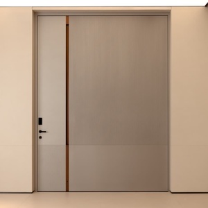 Porte de sécurité en aluminium de luxe avec verre trempé et serrure à empreintes digitales pour villa - Product Image 6