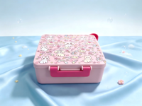 Boîte à lunch personnalisée réutilisable avec trois compartiments et couvercle, récipient alimentaire portable, boîte bento