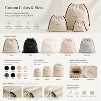 Sac en coton réutilisable avec cordon de serrage, logo personnalisé, pochette de protection contre la poussière pour chaussures, sacs à main, cadeaux, emballage de vente au détail, commandes en gros, voyage