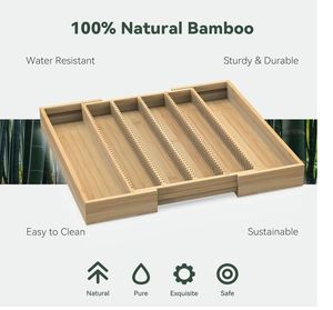 Support de rangement en bambou extensible plus grand personnalisé pour insérer un tiroir de comptoir Stockage des sachets de thé <span class=keywords><strong>Nespresso</strong></span> Vertuo Capsules - Product Image 5